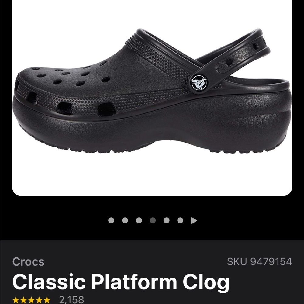 NIB Crocs platform clog size 7